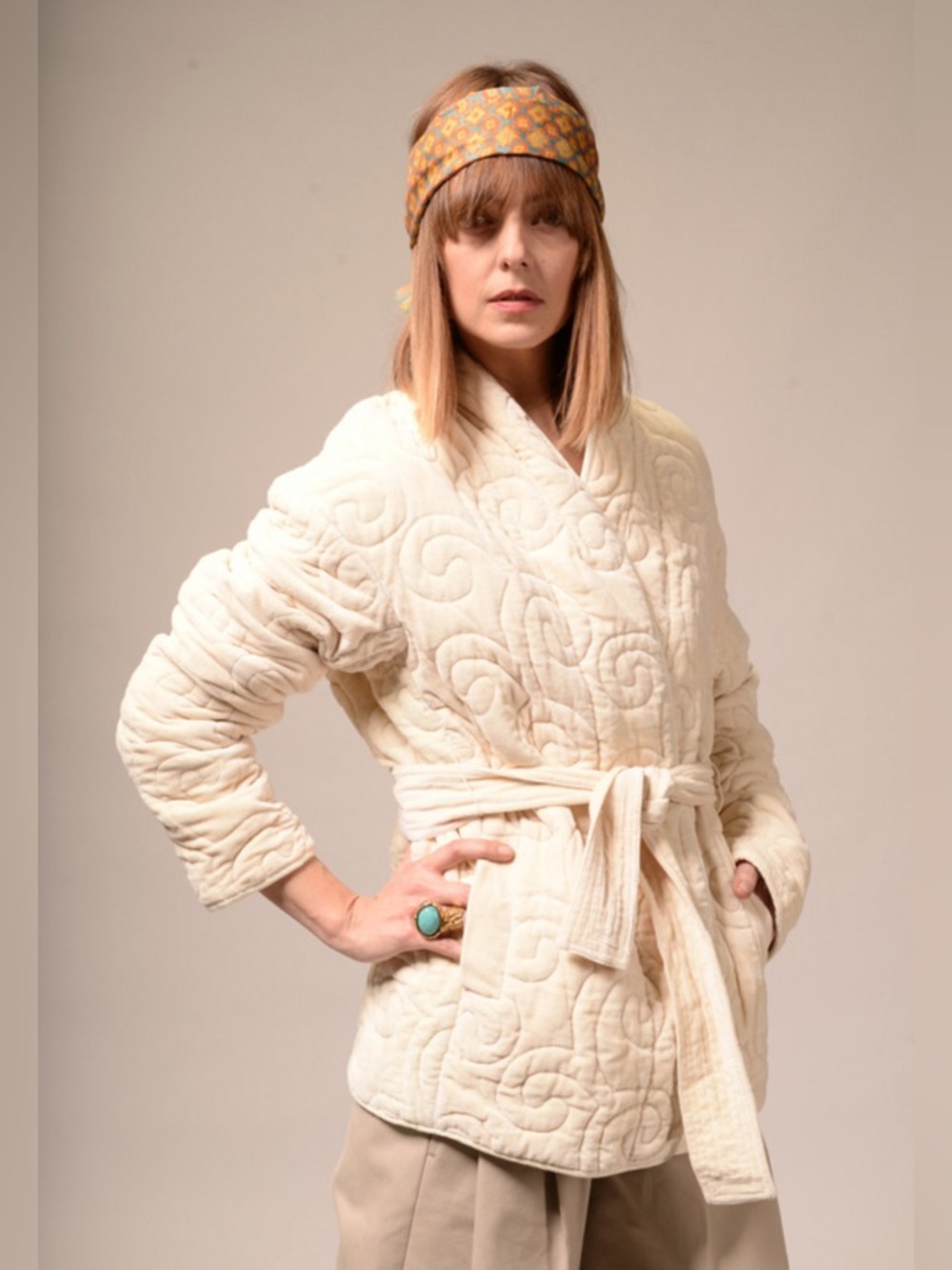 NWOT V.DE.VINSTER SIRVANSA KIMONO - CREAM
